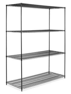 Black Wire Shelving Unit - 72 x 30 x 96" H-6750-96