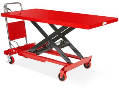 Uline Manual Lift Table - Standard, 63 x 31 1/2", 1,100 lb H-6754