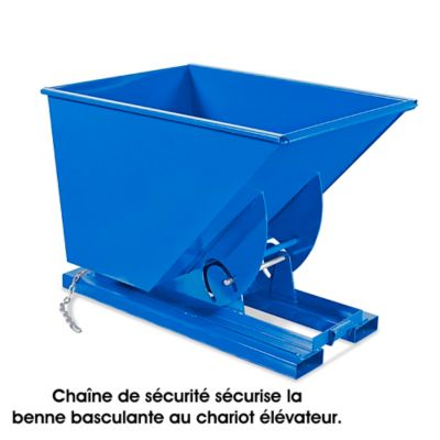 Industrial Steel Dumping Hopper - 1 Cubic Yard H-6755