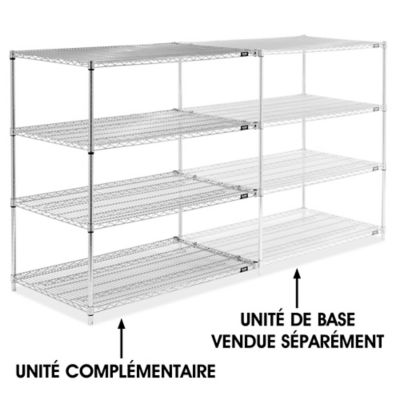Chrome Wire Shelving Add-On Unit - 48 x 30 x 54" H-6760-54A