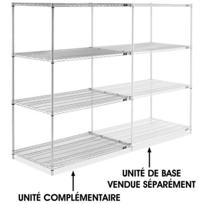 Chrome Wire Shelving Add-On Unit - 48 x 30 x 72" H-6760-72A