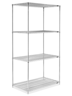 Chrome Wire Shelving Unit - 48 x 30 x 96" H-6760-96