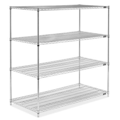 Chrome Wire Shelving Unit - 60 x 30 x 63" H-6761-63