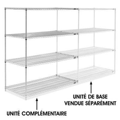 Chrome Wire Shelving Add-On Unit - 60 x 30 x 72" H-6761-72A