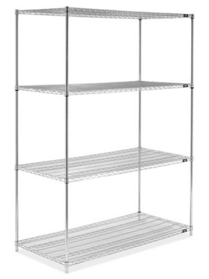 Chrome Wire Shelving Unit - 60 x 30 x 86" H-6761-86