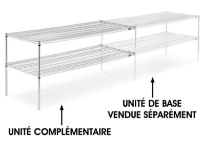 Add-On Unit for Two-Shelf Wire Shelving - 72 x 30 x 34", Chrome H-6762-34AC