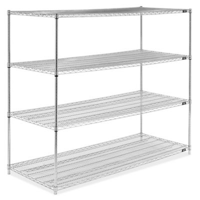 Chrome Wire Shelving Unit - 72 x 30 x 63" H-6762-63