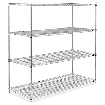 Chrome Wire Shelving Unit 72 X 30, Uline Wire Shelving Instructions