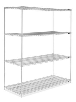 Chrome Wire Shelving Unit - 72 x 30 x 86" H-6762-86