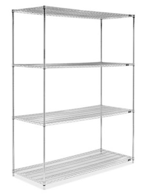 Chrome Wire Shelving Unit - 72 x 30 x 96" H-6762-96