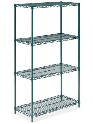 Epoxy Wire Shelving Unit - 36 x 18 x 63", Green H-6763G