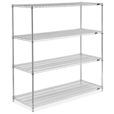 Epoxy Wire Shelving Unit - 60 x 24 x 63", Zinc H-6769Z
