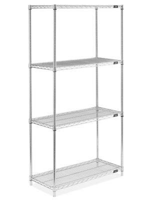 Epoxy Wire Shelving Unit - 36 x 18 x 72", Zinc H-6771Z