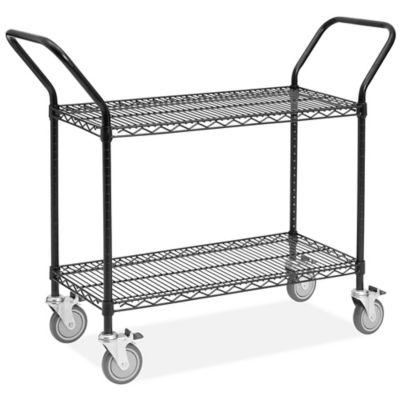 Black Heavy-Duty Wire Cart - 48 x 18 x 41" H-6786