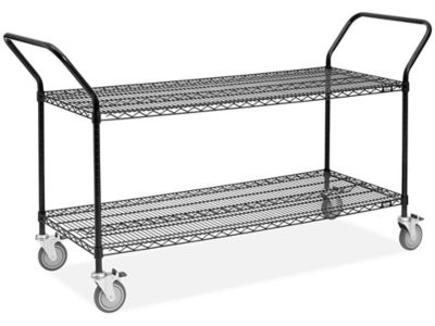 Black Heavy-Duty Wire Cart - 60 x 24 x 41