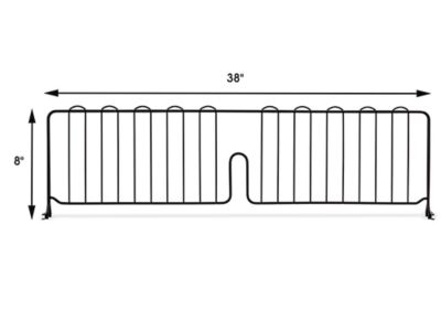 Shelf Dividers - 18 x 8, Black - ULINE - Qty of 4 - H-1760BL