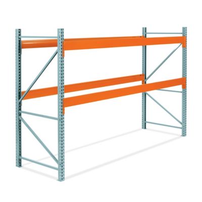 2 Level 144w x 48d x 96h Pallet Racking with Front-to-Back Supports  Starter