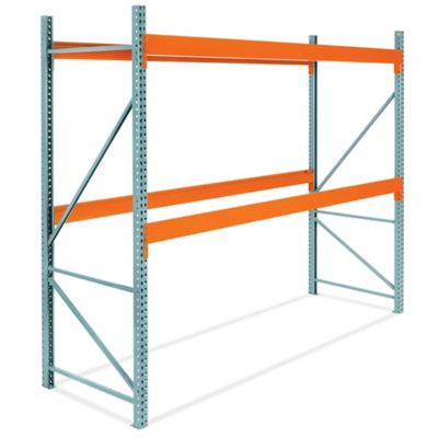 2 Level 144w x 48d x 96h Pallet Racking with Front-to-Back Supports  Starter