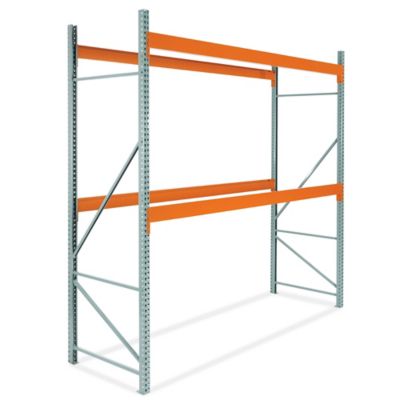 2 Level 144w x 48d x 96h Pallet Racking with Front-to-Back Supports  Starter