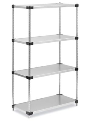 Solid Stainless Steel Shelving - 36 x 24 x 72 H-5468 - Uline