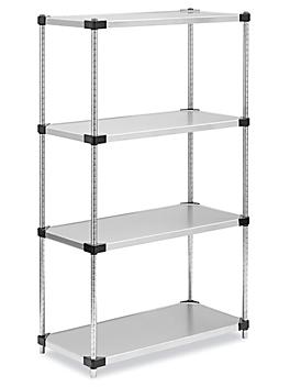 Solid Stainless Steel Shelving - 36 x 18 x 63" H-6812