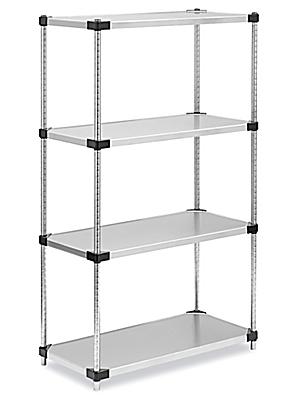 Solid Stainless Steel Shelving 36 X, Solid Metal Shelving