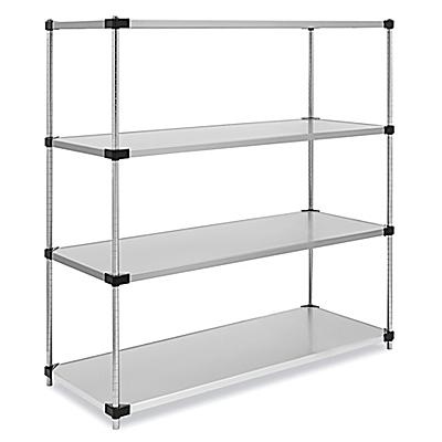 Solid Stainless Steel Shelving 60 X, 60 X 24 X 72 Shelving