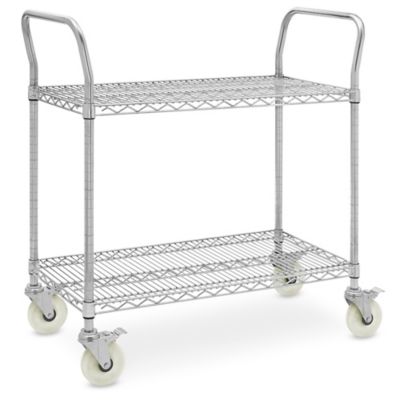 Stainless Steel Wire Cart - 39 x 18 x 41" H-6819