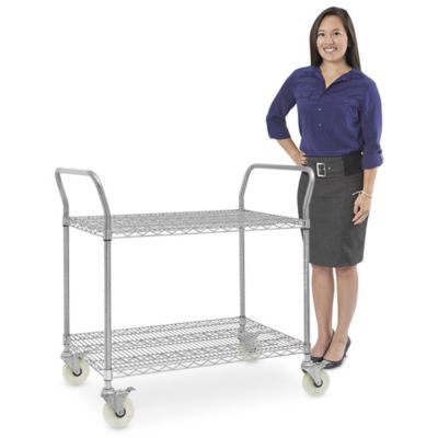 Stainless Steel Wire Cart - 39 x 24 x 41 H-6820 - Uline