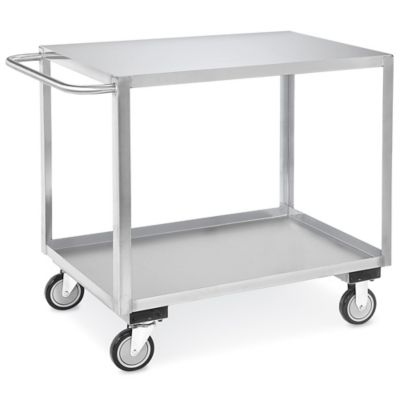 Stainless Steel Flat Shelf Cart - 42 x 24 x 35" H-6826
