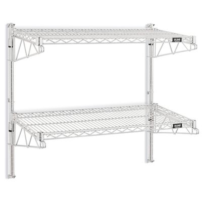 Stainless Steel Wall-Mount Wire Shelving - 36 x 18 x 34" H-6827