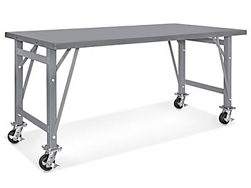 Mobile Steel Assembly Table - 72 x 30"