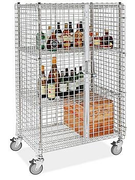 Stainless Steel Security Cart - 36 x 24 x 69" H-6839