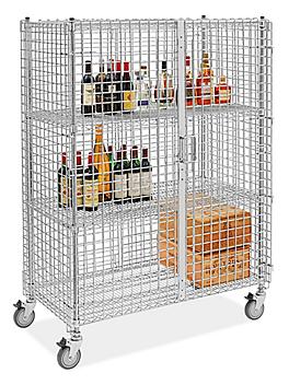 Stainless Steel Security Cart - 48 x 24 x 69" H-6840