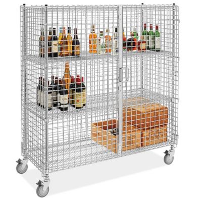 Stainless Steel Security Cart - 60 x 24 x 69" H-6841
