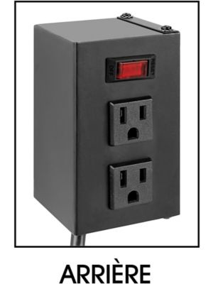 Prise de courant pour pied de table d'emballage