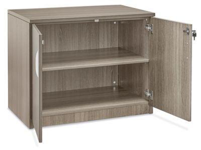 Downtown Storage Cabinet - 2-Shelf, Gray - ULINE - H-6859GR