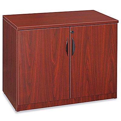Classic Storage Cabinet - 2-Shelf, Mahogany H-6859MAH - Uline
