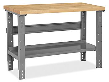 Industrial Packing Table - 48 x 24", Maple Top with Square Edge H-6863-SMAP