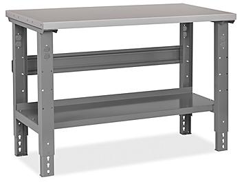 H-6863-STEEL – Table d'emballage industrielle – 48 x 24 po, surface en acier
