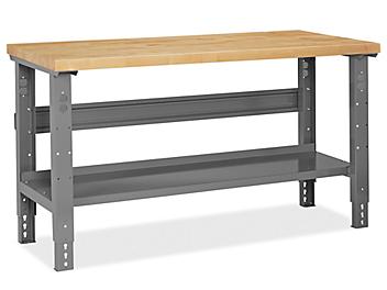 Industrial Packing Table - 60 x 24", Maple Top with Square Edge H-6864-SMAP