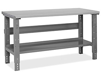 H-6864-STEEL – Table d'emballage industrielle – 60 x 24 po, surface en acier