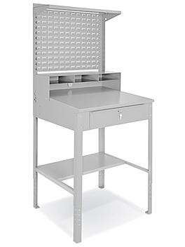 Deluxe Standard Shop Desk with Louvered Panel H-6866