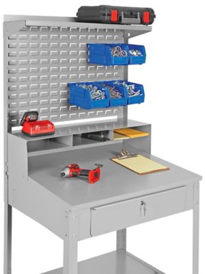 Deluxe Standard Shop Desk with Louvered Panel H-6866 - Uline