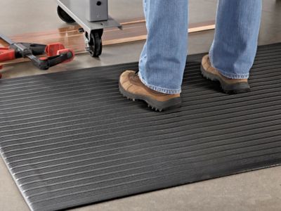 Anti-Fatigue Mat - 3/8" thick, 3 x 6', Black H-688BL