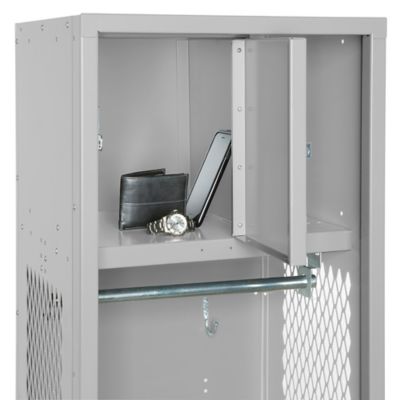 Open Gear Locker - 1 Wide, Unassembled, 24" Wide, 18" Deep, Gray