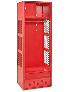 Open Gear Locker - 1 Wide, Unassembled, 24" Wide, 18" Deep, Red H-6893R