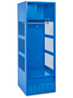Open Gear Locker 1 Wide, Unassembled, 24" Wide, 24" Deep, Blue H