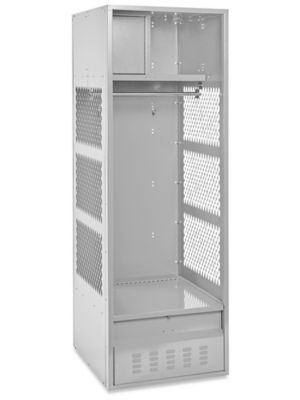 Open Gear Locker - 1 Wide, Unassembled, 24" Wide, 24" Deep, Gray H-6894GR