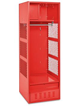 Open Gear Locker - 1 Wide, Unassembled, 24" Wide, 24" Deep, Red H-6894R